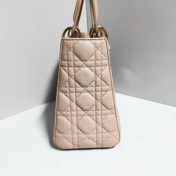 Dior Light Pink Cannage Leather Lady Dior Bag - Picture 3 of 11
